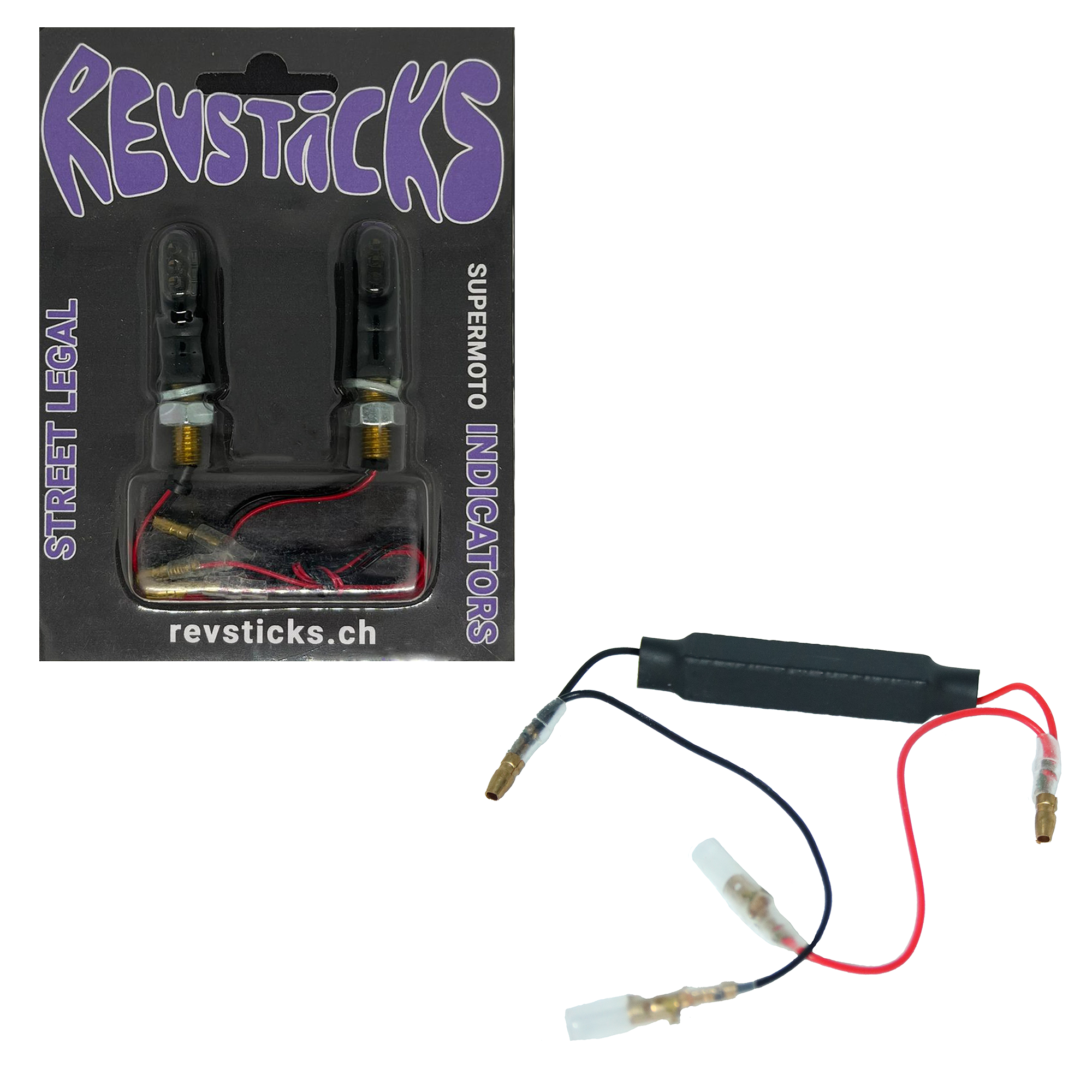 Set of 4x LED turn signals and resistors