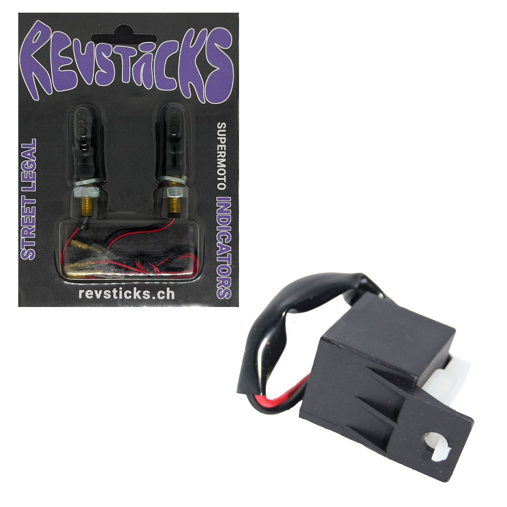 Set of 4x LED indicators and relays